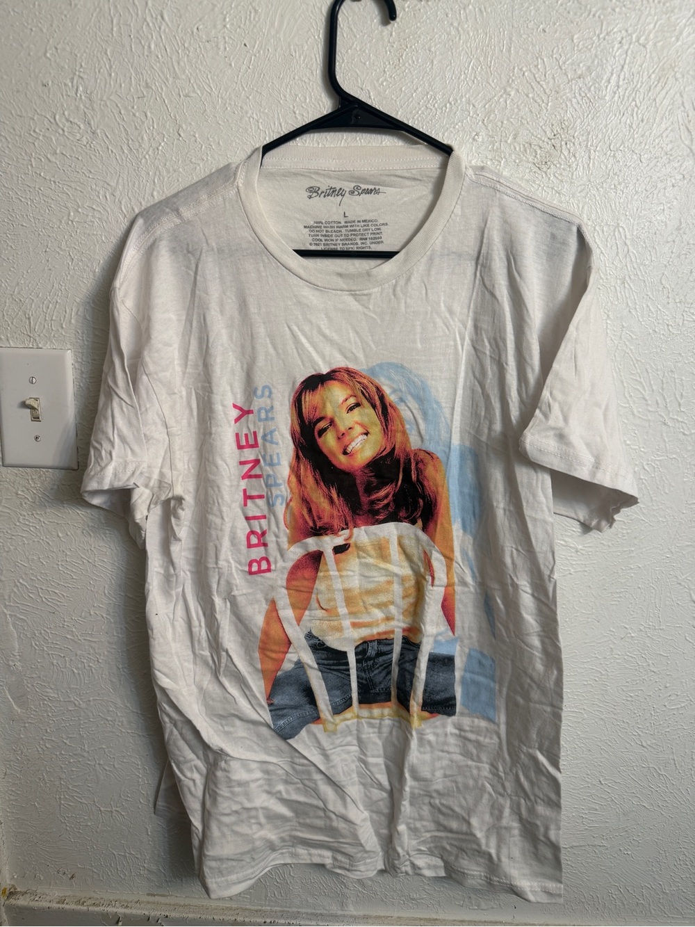 Britney Spears White Graphic Tee - Print